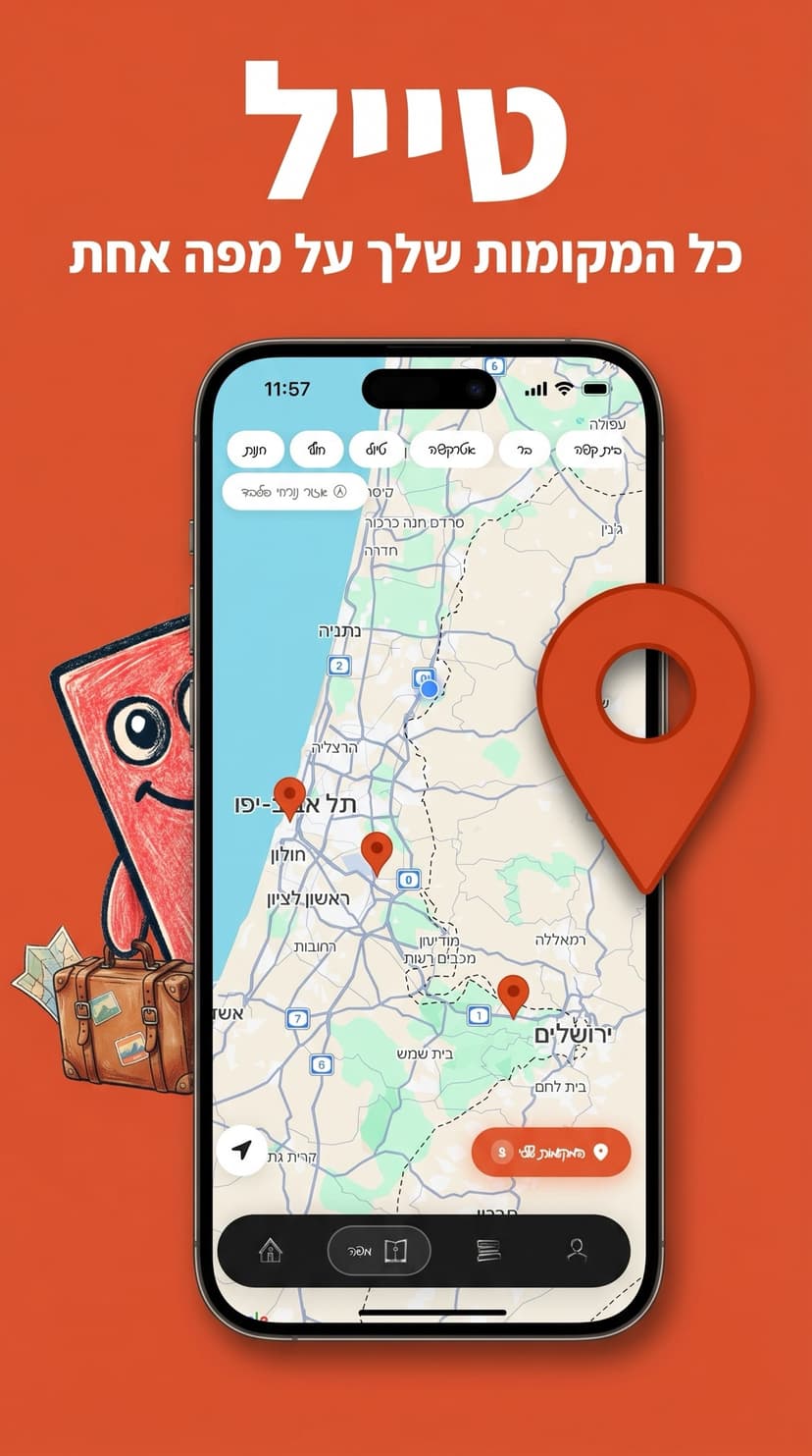 מפה — כל המקומות השמורים